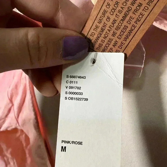 NWT Urban Outfitters Women's Pink BDG  Davidson Cutout Button Down Cropped Top M - Picture 8 of 8